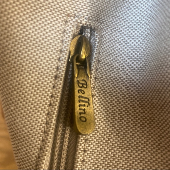 Leather And Canvas Backpack Georgia O’Keffe Museum Logo By Bellino - Picture 6 of 12